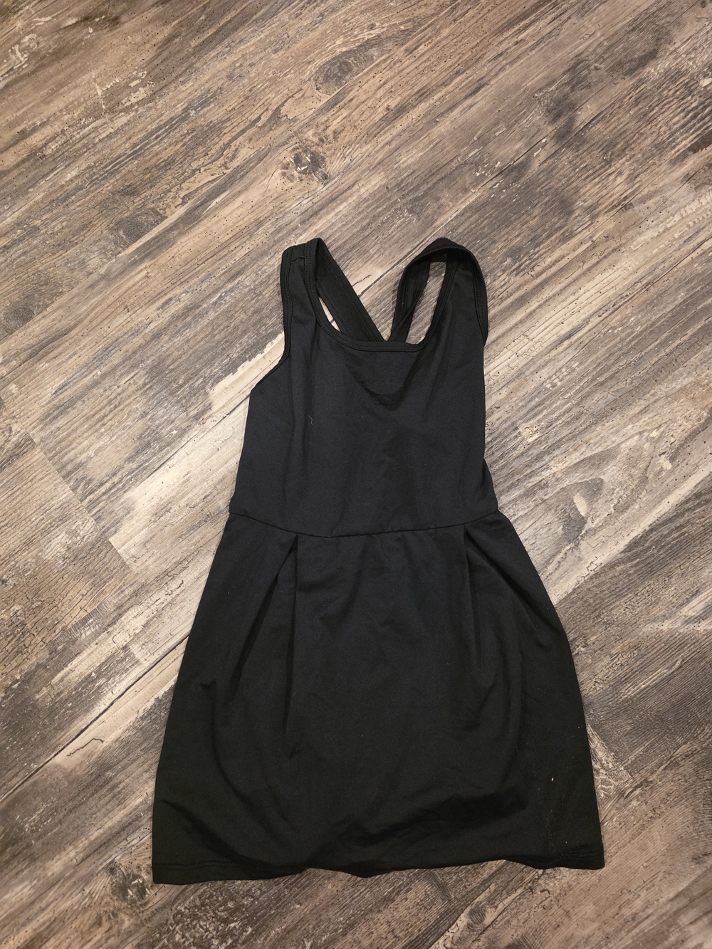 Black Sleeveless Fit-and-Flare Skort